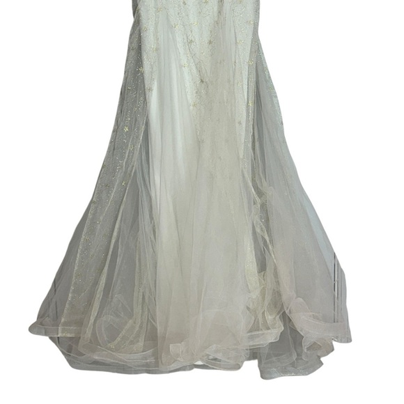 Mac Duggal Style 50666 White & Gold Embellished Mermaid Gown Women’s US 6 - Picture 4 of 11